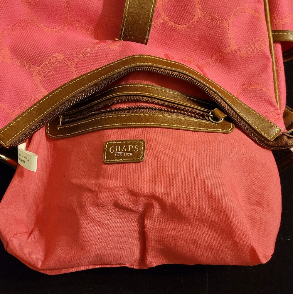 Vintage Ralph Lauren Chaps Milano Dark Pink Equestrian Buckle Purse New With Tag - Picture 14 of 16